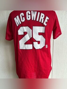 Vintage Rare Mark McGwire Cardinals Red Mesh Sports Homerun Jersey Size M